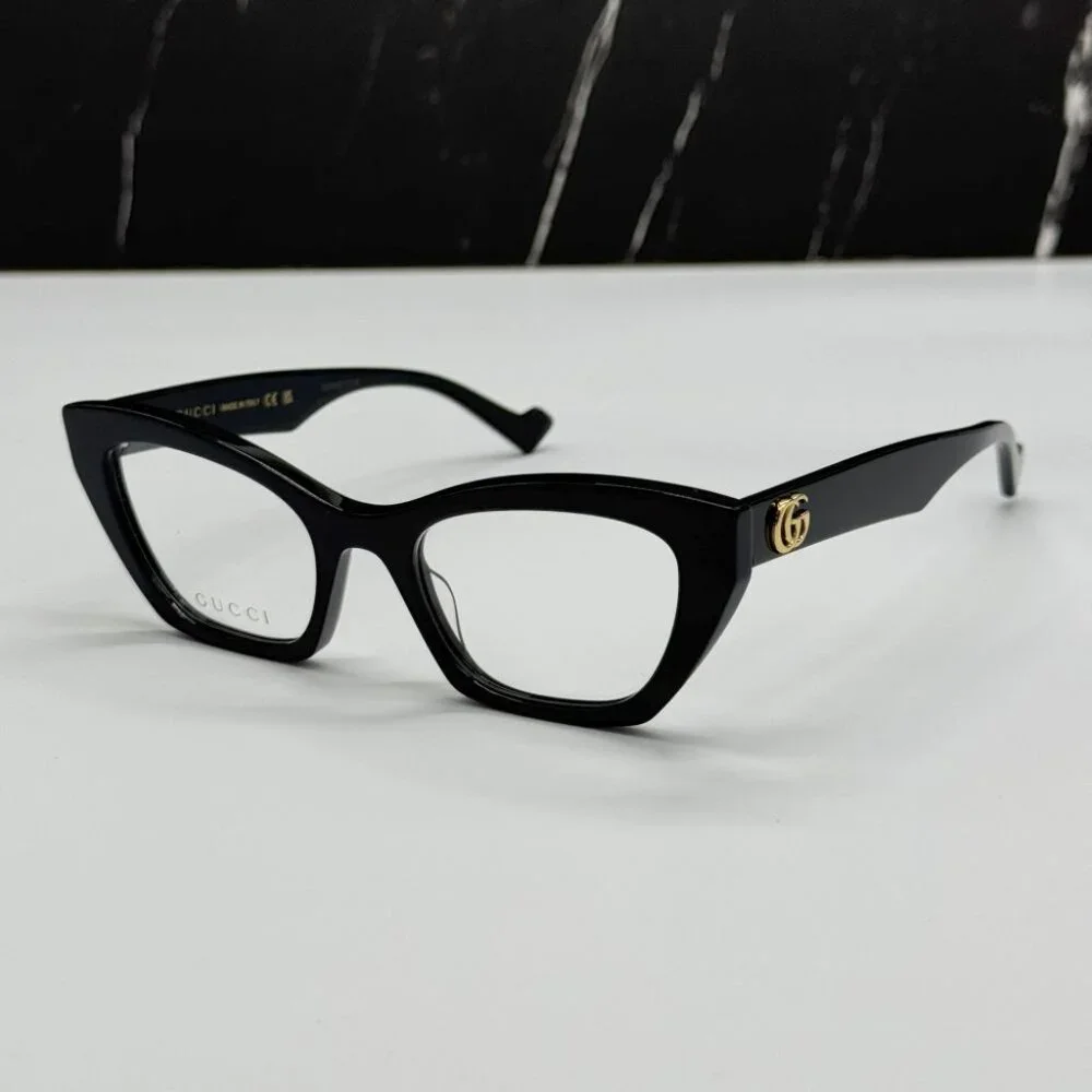 NEW GG1334O 001 GUCCI BLACK CAT EYE WOMEN GUCCI EYEGLASSES